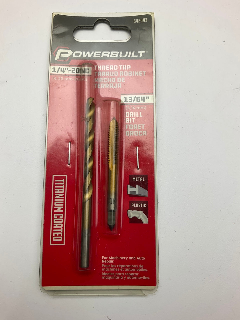 Powerbuilt 642493 1/4''-20Nc Tap & 13/64'' Drill Bit