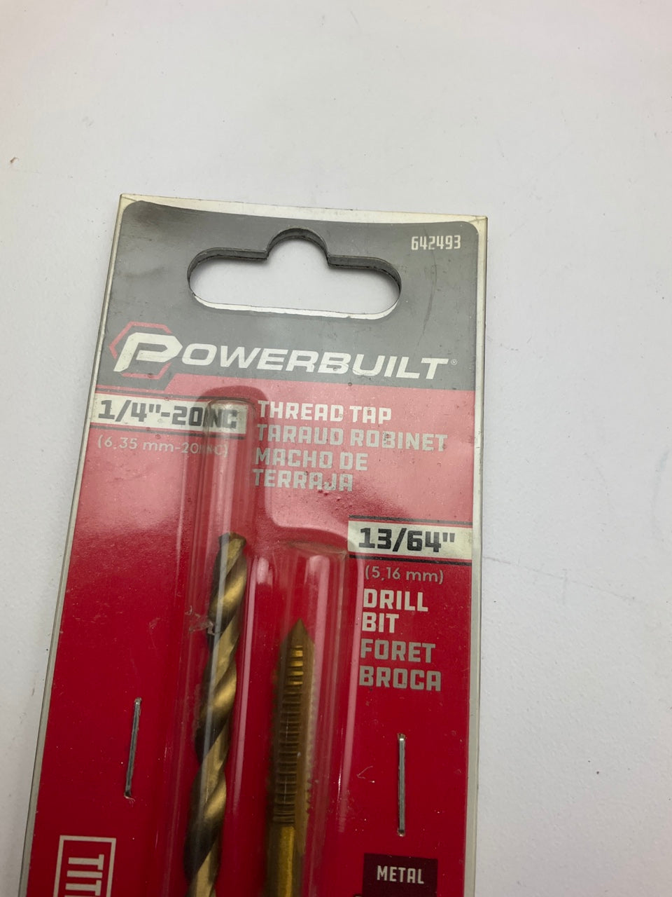 Powerbuilt 642493 1/4''-20Nc Tap & 13/64'' Drill Bit
