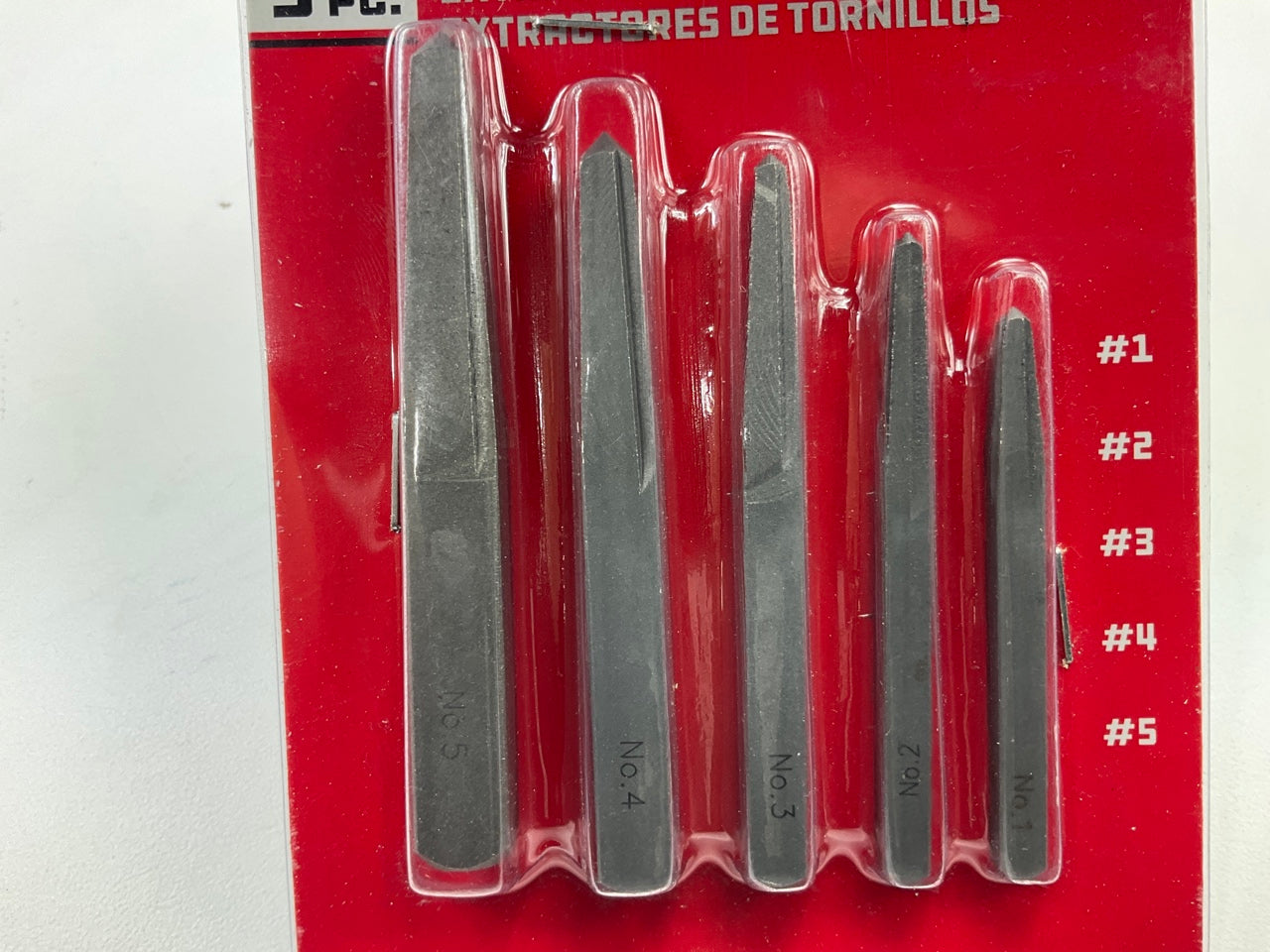 Powerbuilt 642495 5 Piece Screw Extractor Set