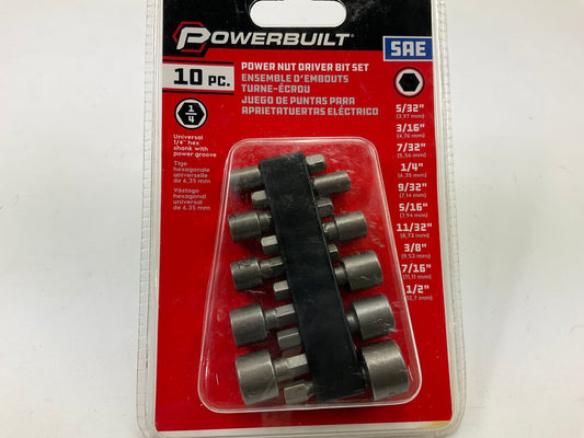 Powerbuilt 642499 10 Piece Nut Driver Bit Set