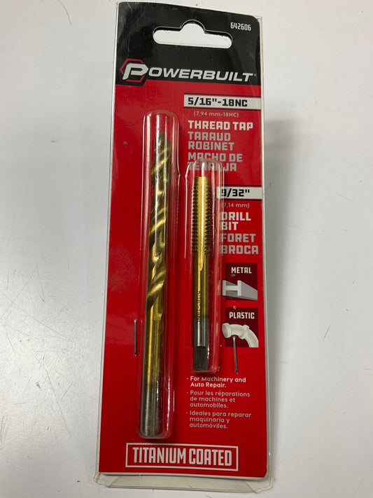 Powerbuilt 642606 5/16''-18Nc Tap & 9/32'' Drill Bit Set