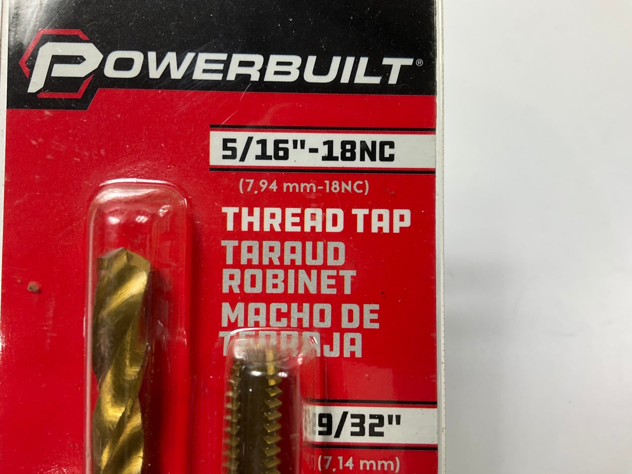Powerbuilt 642606 5/16''-18Nc Tap & 9/32'' Drill Bit Set