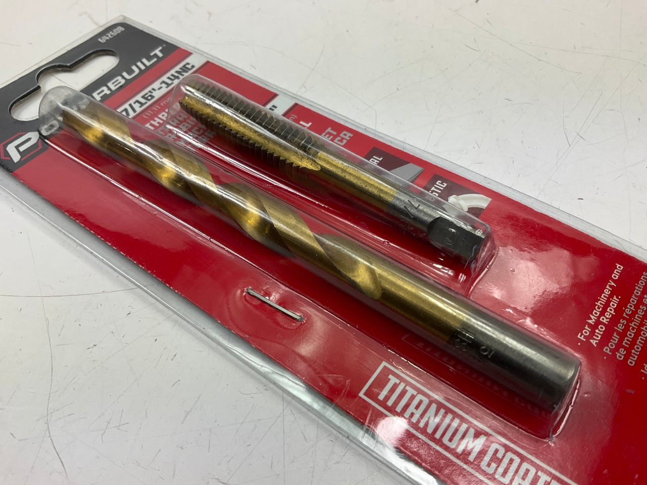 Powerbuilt 642608 7/16''-14Nc Tap & 3/8'' Drill Bit Set