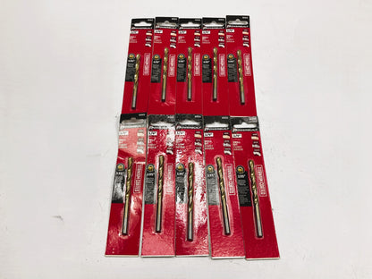 (10) Powerbuilt 642616 1/4'' Titanium Coated Drill Bits