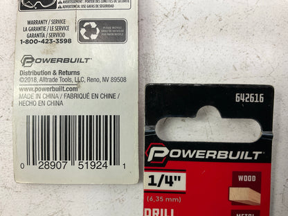 (10) Powerbuilt 642616 1/4'' Titanium Coated Drill Bits