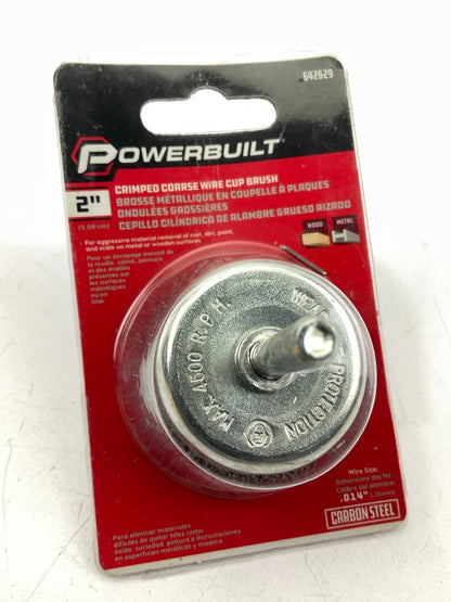 Powerbuilt 642629 2'' Coarse Crimped Wire Cup Brush For Removing Rust Or Paint