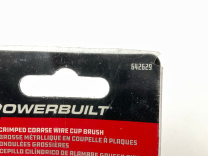 Powerbuilt 642629 2'' Coarse Crimped Wire Cup Brush For Removing Rust Or Paint