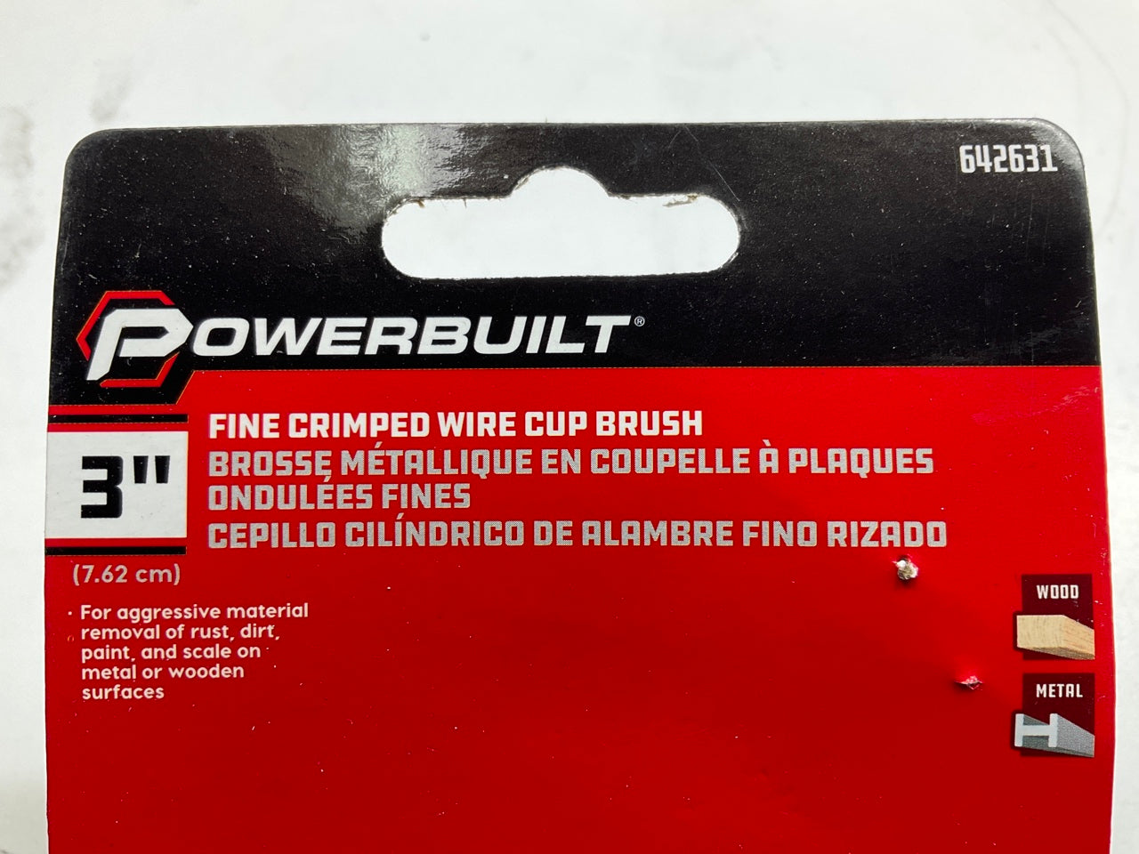 10 / Pack - Powerbuilt 642631 3'' Fine Crimped Wire Cup Brush
