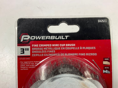 Powerbuilt 642631 3'' Fine Crimped Wire Cup Brush