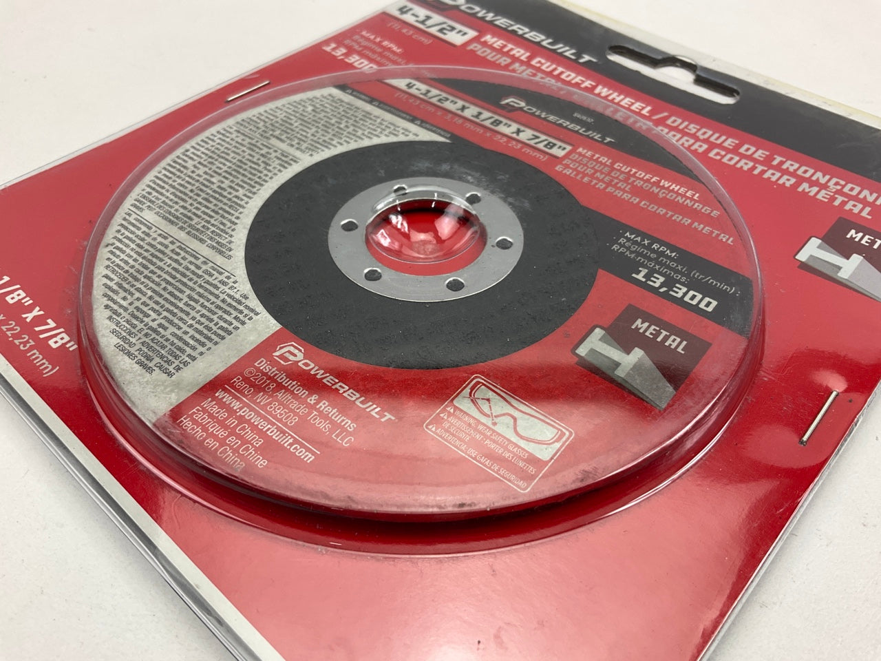 Powerbuilt 642632 4-1/2'' Flat Metal Cutting Wheel