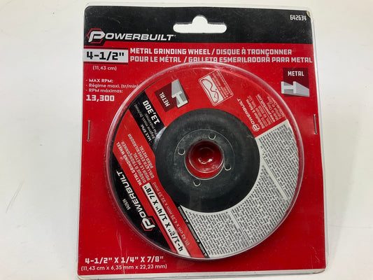Powerbuilt 642634 4-1/2'' Metal Grinding Wheel Disc