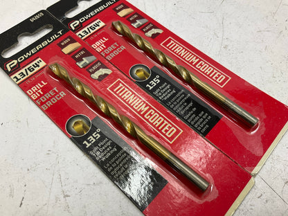 (10) Powerbuilt 642659 13/64'' Titanium Coated Drill Bits