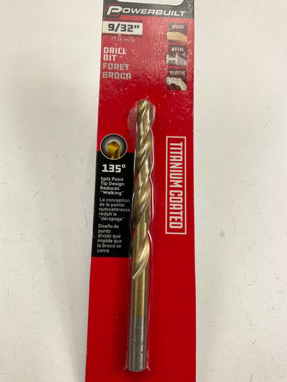 Powerbuilt 642661 9/32'' Titanium Coated Drill Bit