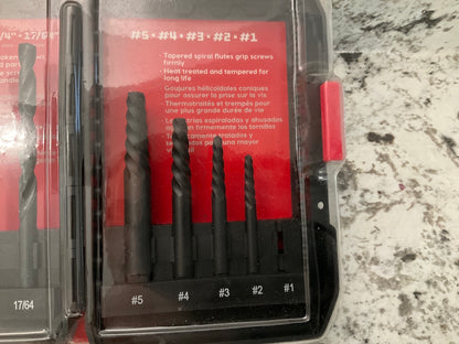Powerbuilt 642665 10 Piece Drill And Screw Extractor Tool Set