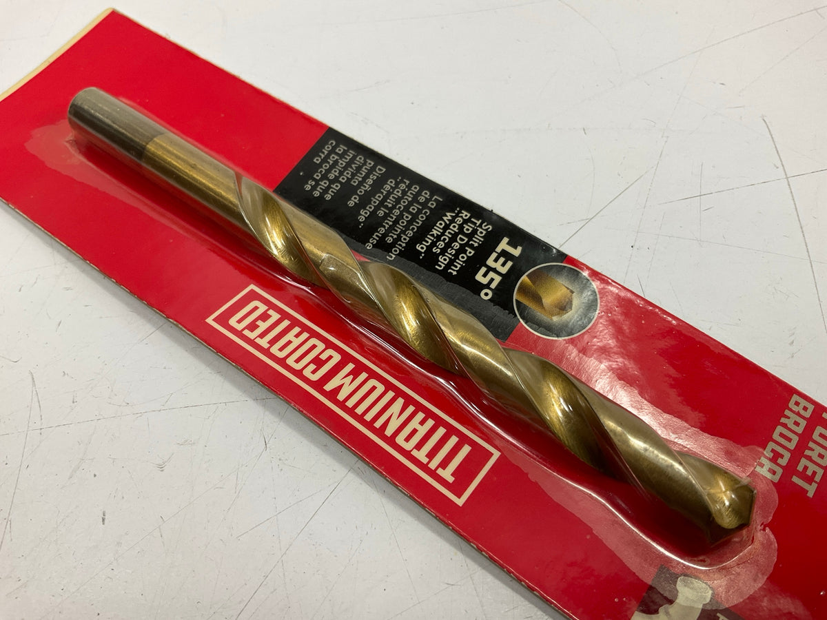 (10) Powerbuilt 642667 21/64'' Titanium Coated Drill Bits