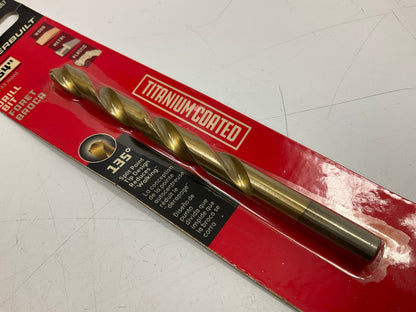(10) Powerbuilt 642667 21/64'' Titanium Coated Drill Bits