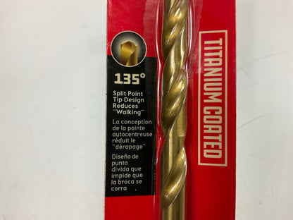 (10) Powerbuilt 642667 21/64'' Titanium Coated Drill Bits
