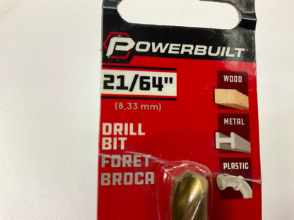Powerbuilt 642667 21/64'' Titanium Coated Drill Bit