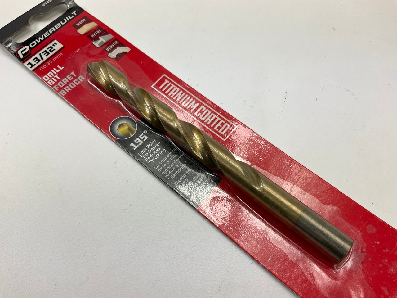 Powerbuilt 642669 13/32'' Titanium Coated Drill Bit