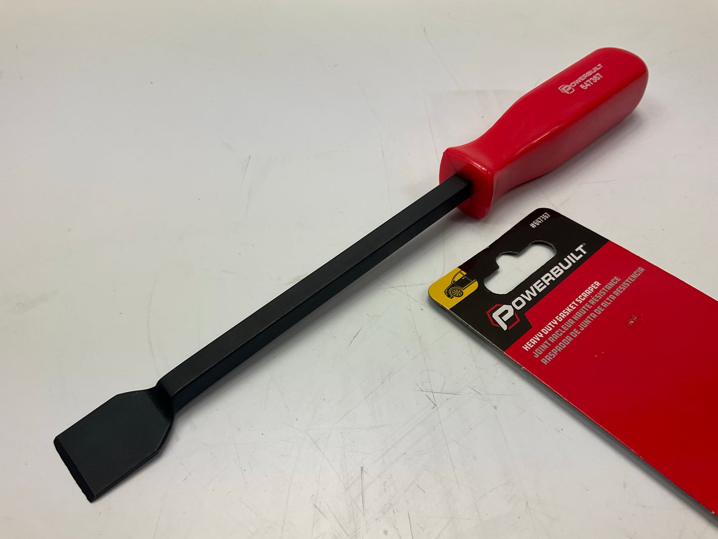 Powerbuilt 647367 Carbon Gasket Scraper 1'' Wide, One Piece Scraper Blade