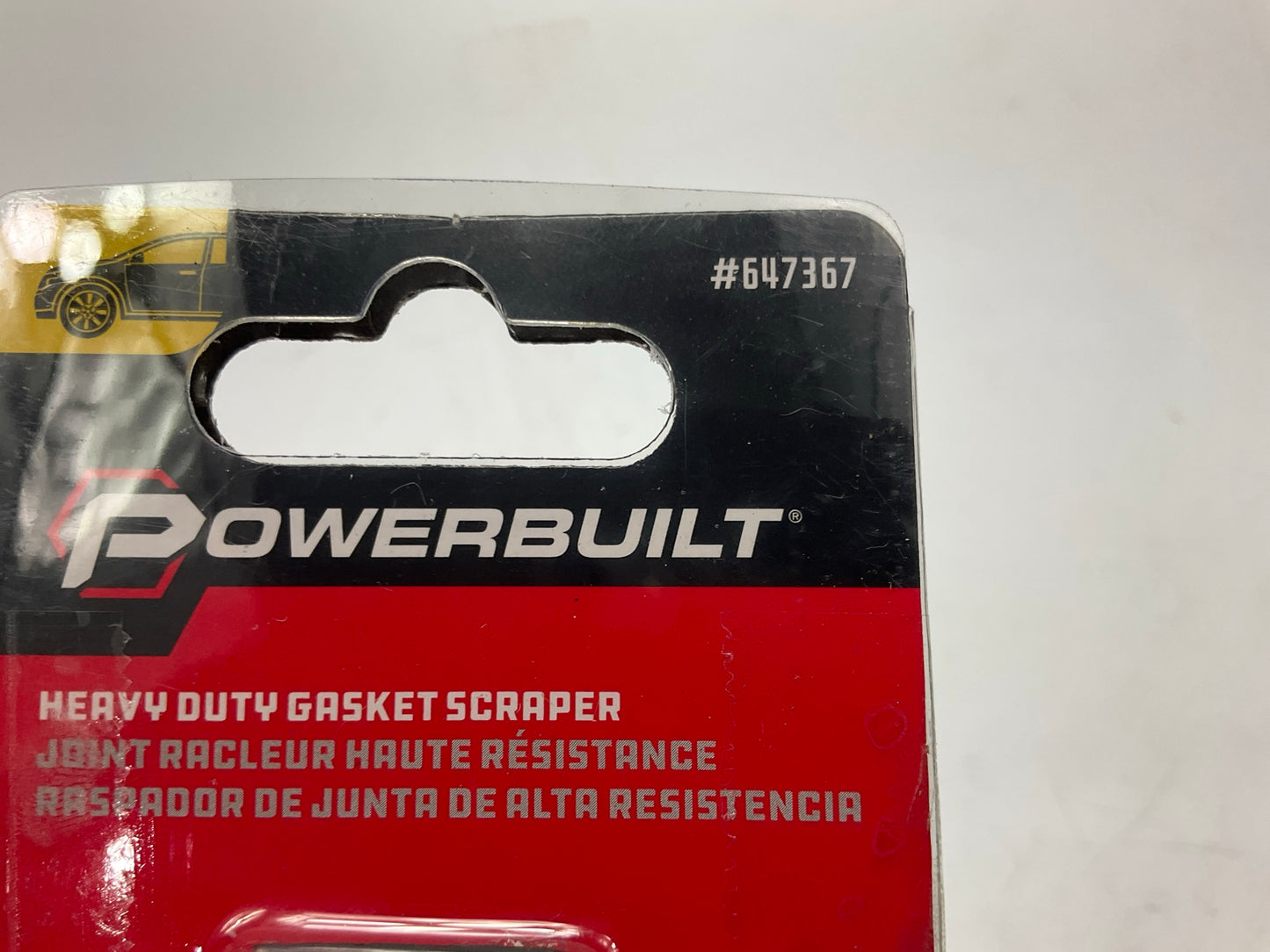 Powerbuilt 647367 Carbon Gasket Scraper 1'' Wide, One Piece Scraper Blade