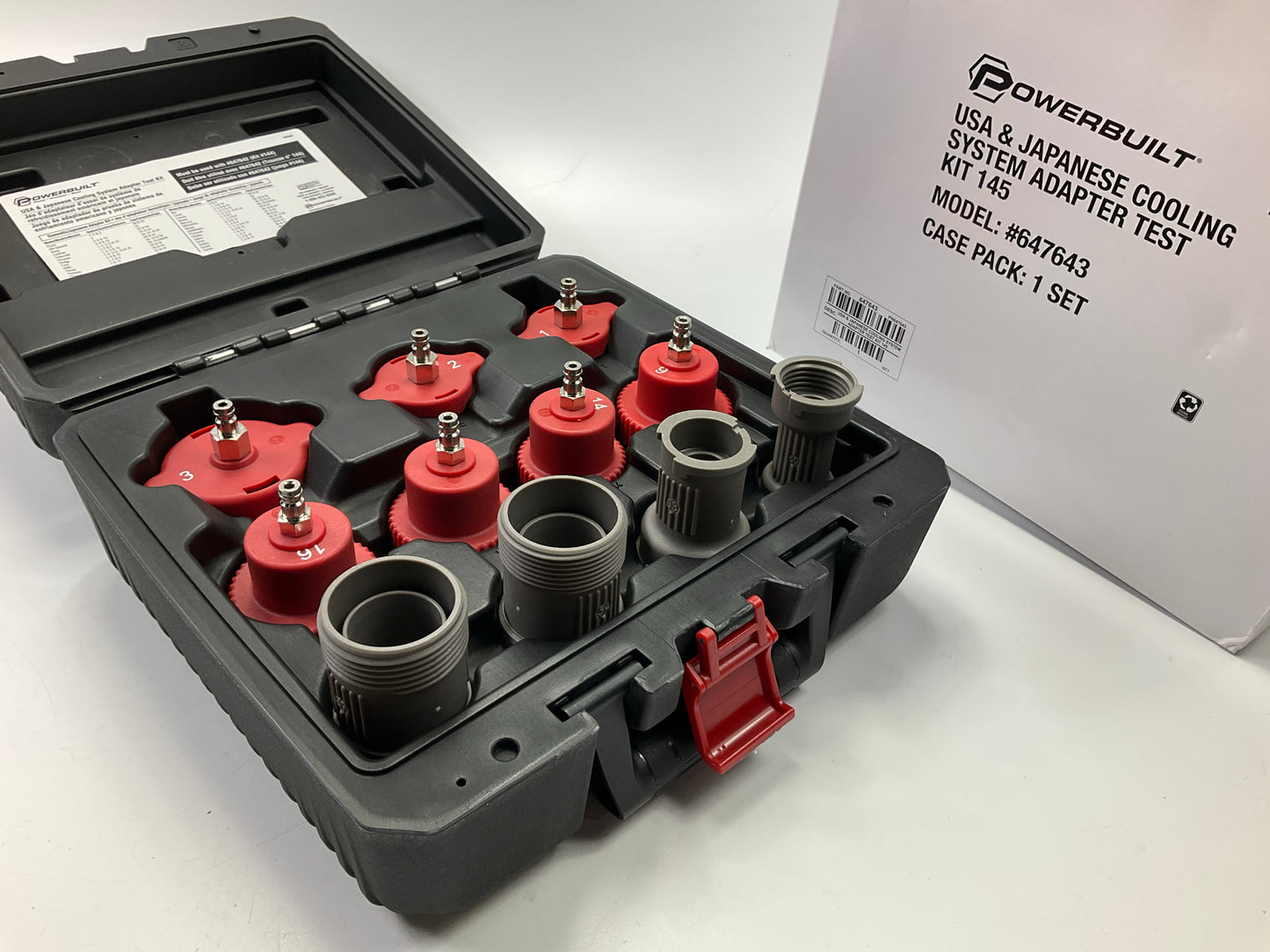 Powerbuilt 647643 USA & Japanese Cooling System Adapter Test Kit Use With 647642