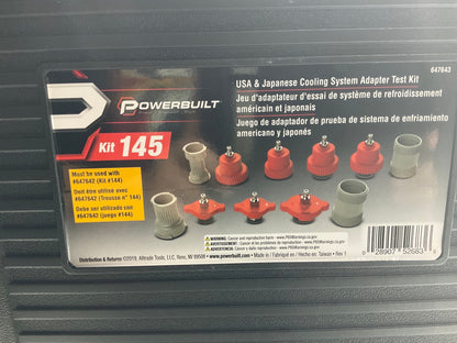 Powerbuilt 647643 USA & Japanese Cooling System Adapter Test Kit Use With 647642