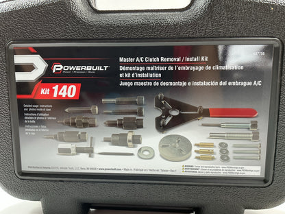 Powerbuilt 647756 Master A/C Clutch Removal And Installation Tool Kit Set
