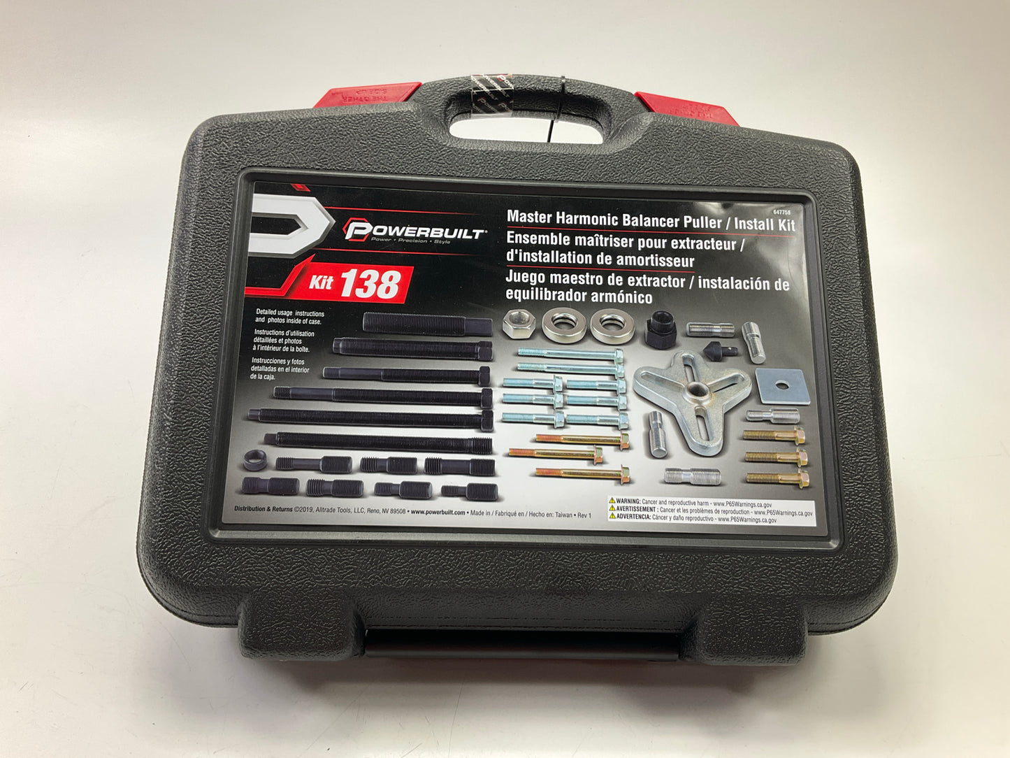 Powerbuilt 647758 Master Harmonic Balancer Puller / Pulley Installer Tool Kit