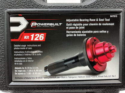 Powerbuilt 647815 Adjustable Bearing Race And Seal Installation Tool