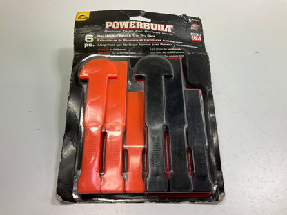 Powerbuilt 647989 Non Marring Plastic Interior Trim Work Pry Bar Set, 6 Piece