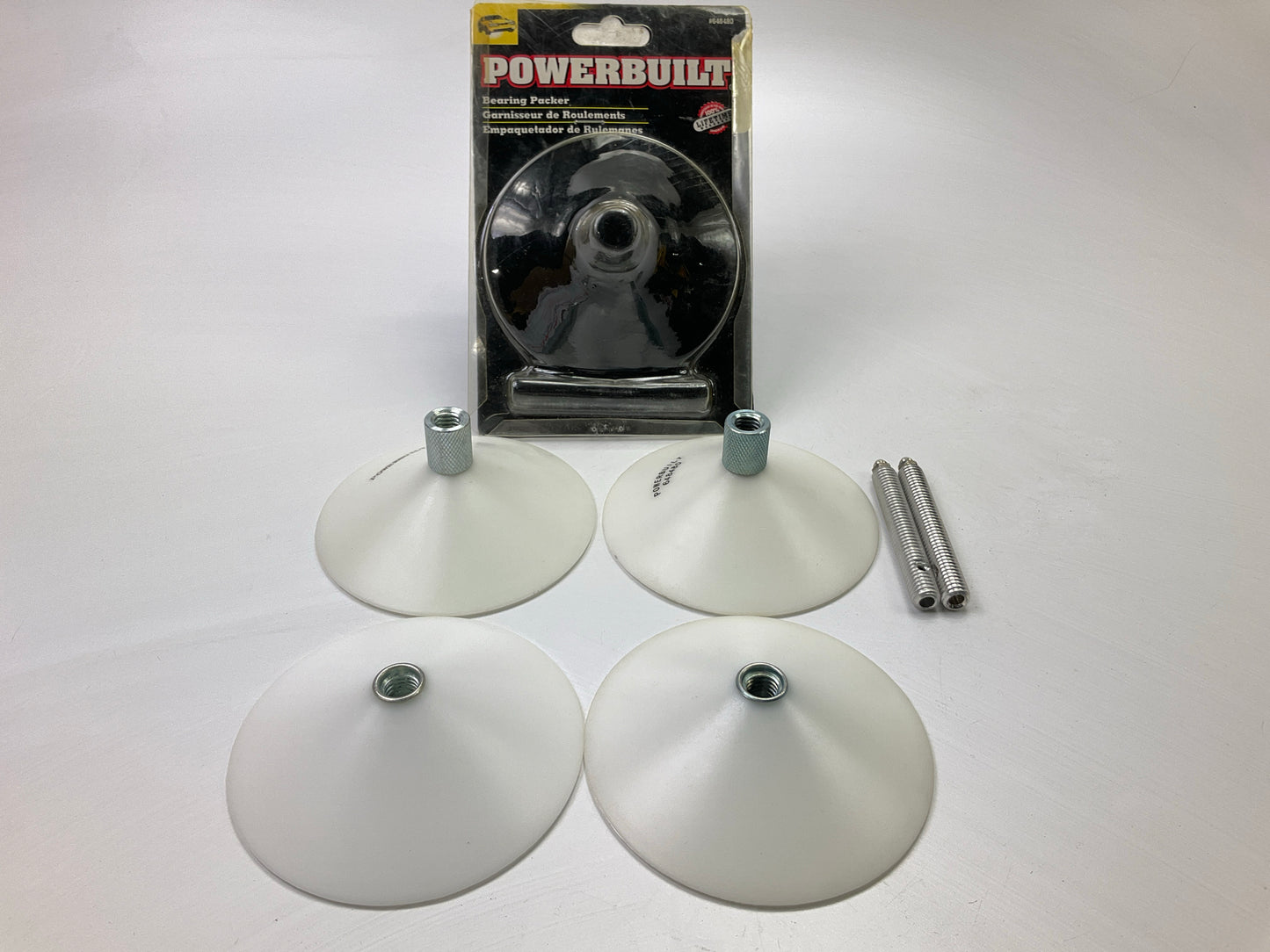 (2) Powerbuilt 648480 Plastic Bearing Packer, White, Large