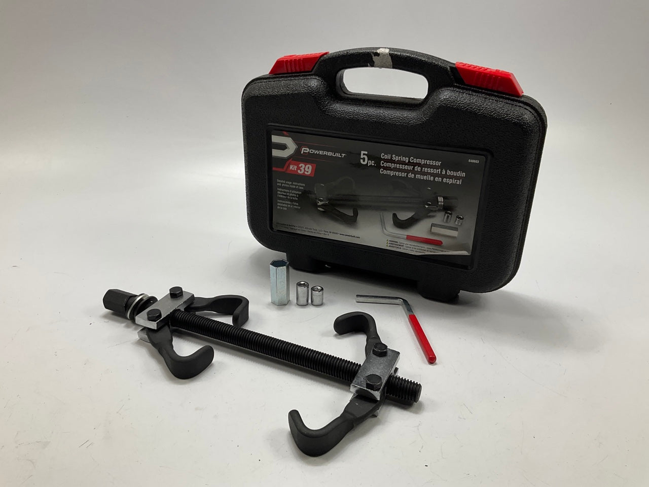 Powerbuilt 648603 Coil Spring Compressor Tool Kit, 5-Piece