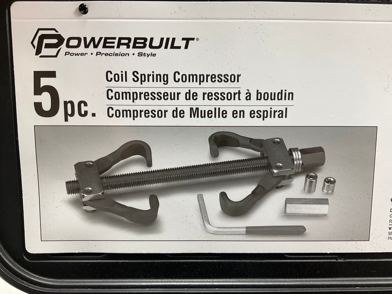 Powerbuilt 648603 Coil Spring Compressor Tool Kit, 5-Piece