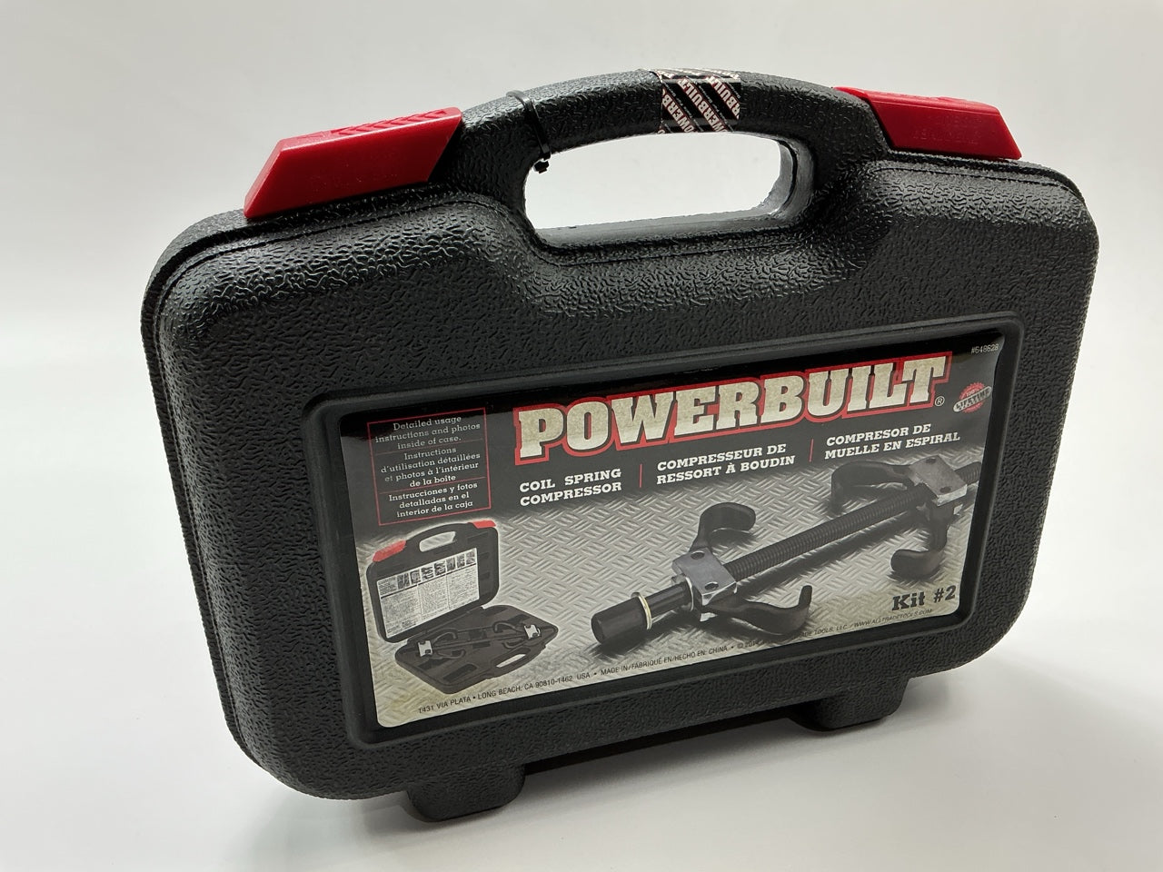 Powerbuilt 648628 Strut Coil Spring Compressor Tool Set Compress Remove Install