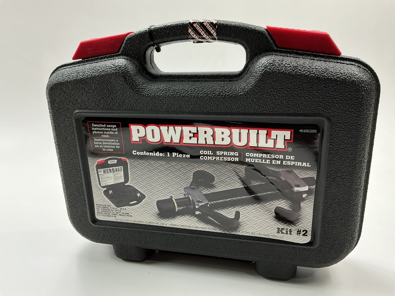Powerbuilt 648628 Strut Coil Spring Compressor Tool Set Compress Remove Install