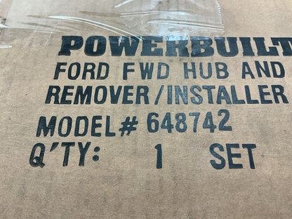 Powerbuilt 648742 8 Pc Ford/Mercury FWD Front Hub Remover And Installer Tool Kit