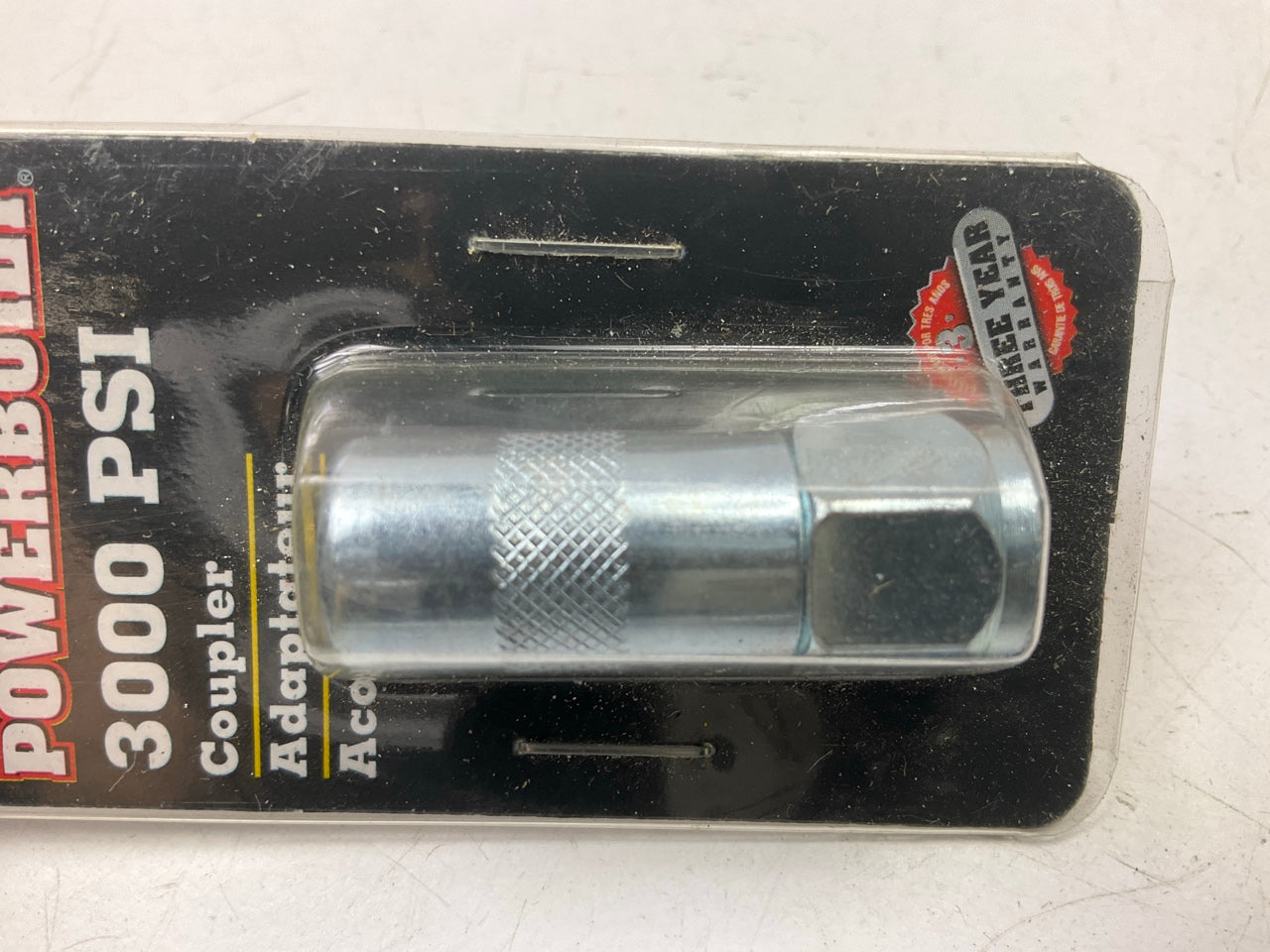 Powerbuilt 648760 Grease Gun Coupler, 3000 PSI 1/8'' NPT
