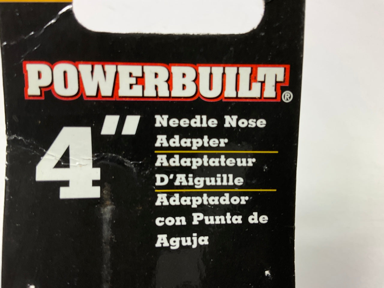 Powerbuilt 648763 Grease Gun 4'' Needle Nose Adapter, Silver