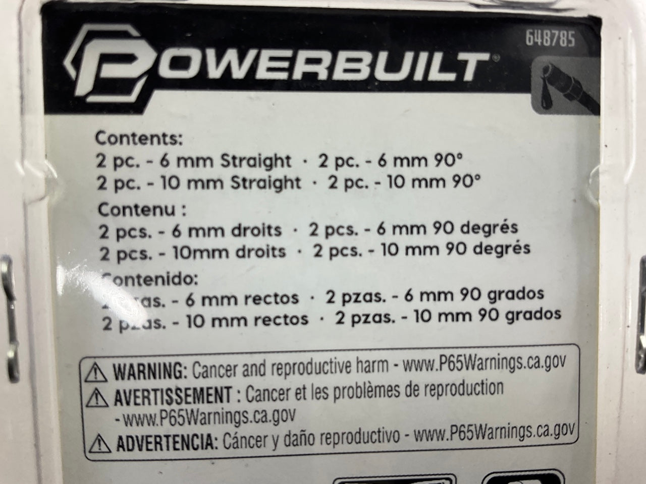 Powerbuilt 648785 Metric 6 & 10mm Grease Fitting Assortment - Pack Of 8