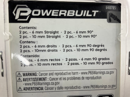 Powerbuilt 648785 Metric 6 & 10mm Grease Fitting Assortment - Pack Of 8