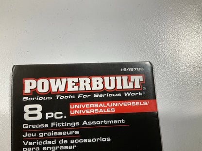 Powerbuilt 648786 Grease Zirk Fittings, 8-pcs, 3/16'', 1/4'', 3/16'' 90 Degree