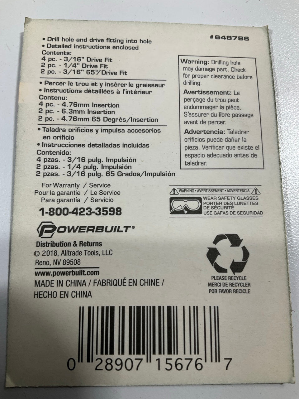 Powerbuilt 648786 Grease Zirk Fittings, 8-pcs, 3/16'', 1/4'', 3/16'' 90 Degree