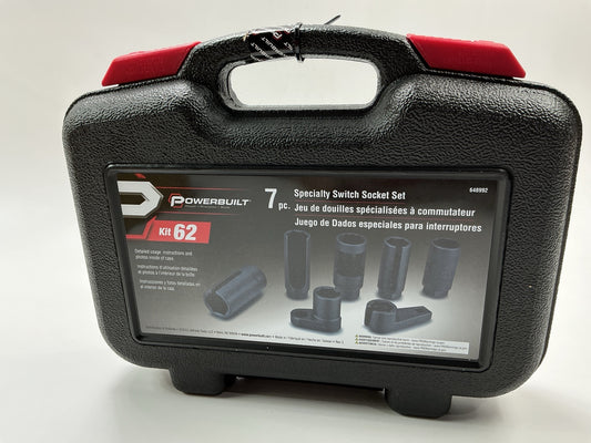 Powerbuilt 648992 7 Piece Specialty Switch & Sensor Socket Kit