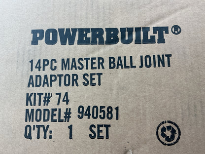 Powerbuilt 940581 Master Ball Joint Adapter Tool Set Remove & Install Ball Joint