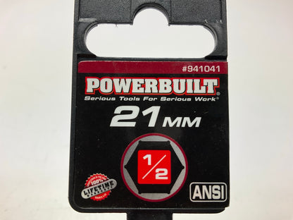 Powerbuilt 941041 21mm Thin Wall Lug Nut Socket, 1/2'' Drive