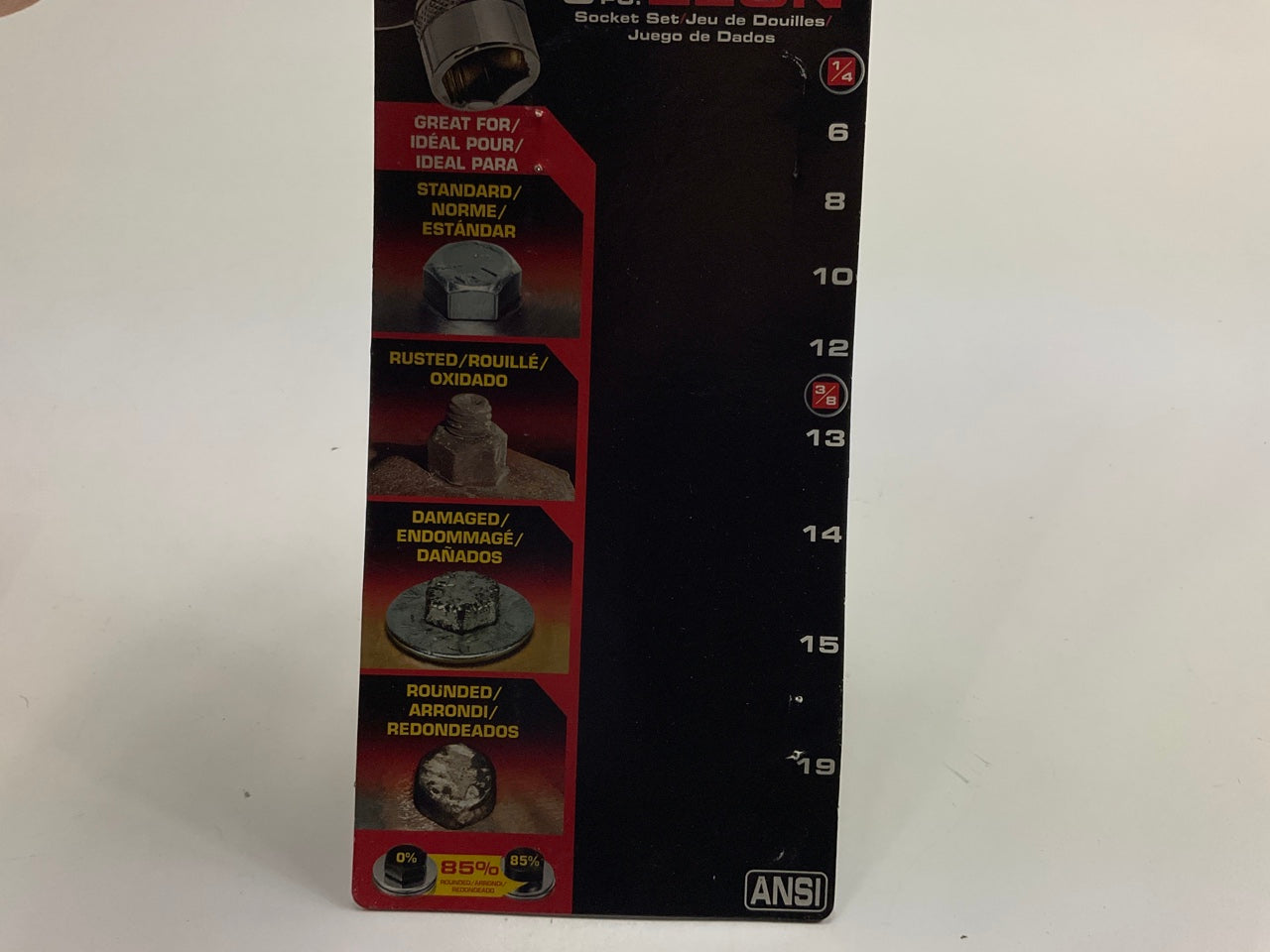 Powerbuilt 941322 8 Piece Zeon Metric Sockets For Damaged Bolts,1/4 & 3/8'' Drive