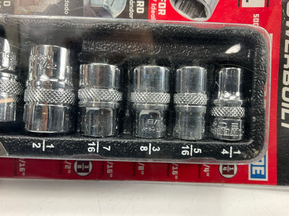 Powerbuilt 941323 8 Piece Zeon SAE Socket Set For Damaged Bolts, 1/4''-3/4'' Sizes
