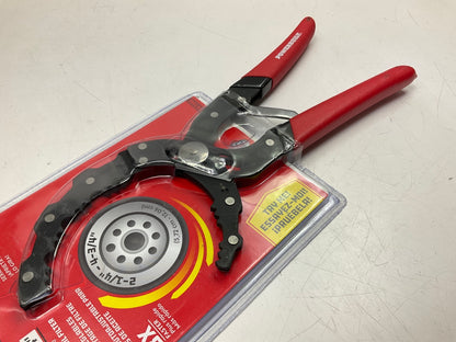 Powerbuilt 942068 Self-Adjusting Oil Filter Pliers, Red