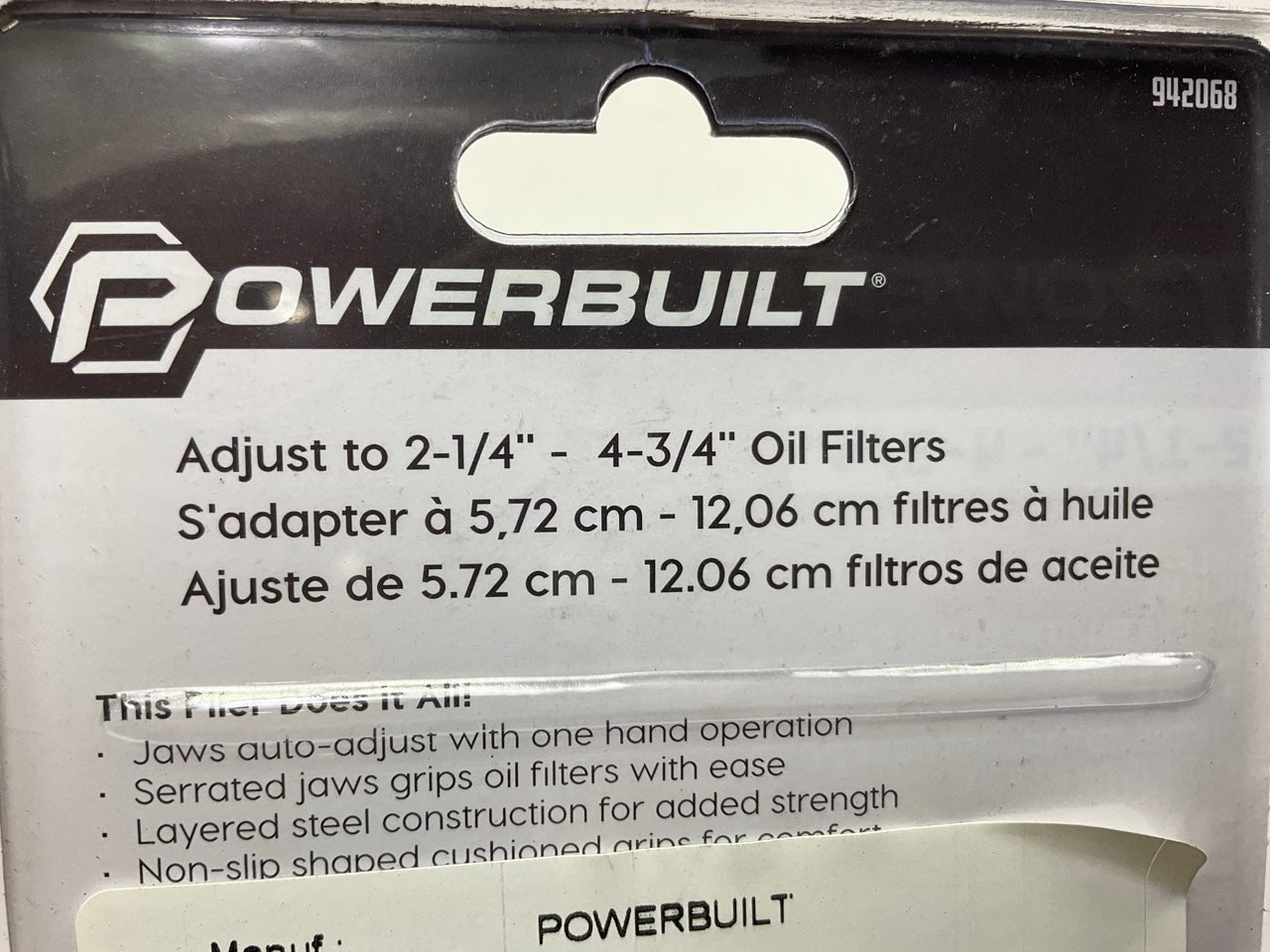 Powerbuilt 942068 Self-Adjusting Oil Filter Pliers, Red